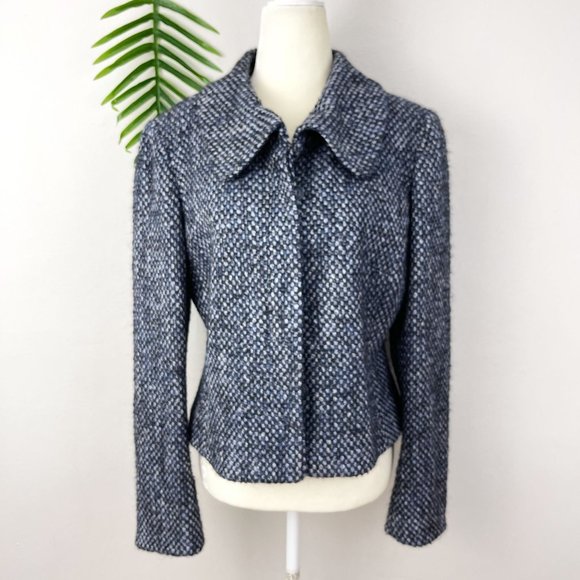 Ellen Tracy Jackets & Blazers - Ellen Tracy Boucle Knit Tweed Wool Alpaca Blend Blazer
